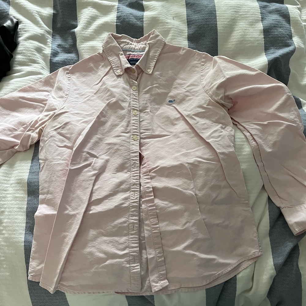 Vineyard vines light pink button down collar sz 10